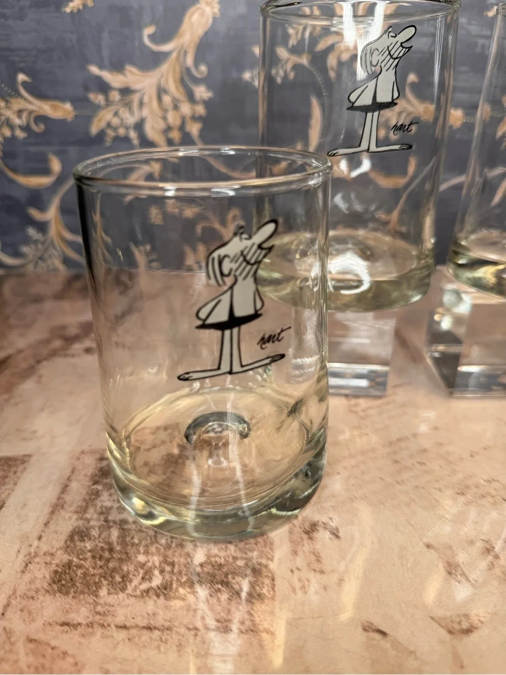 Vintage B.C. Comic Strip Pinched Rocks Glasses Set of 4 Johnny Hart